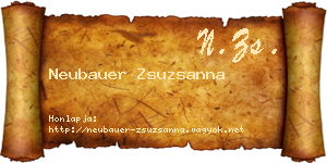 Neubauer Zsuzsanna névjegykártya